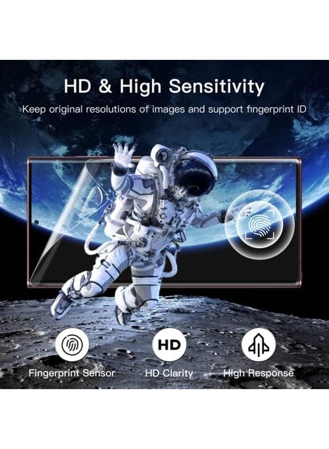 جي تيك واقي شاشة لهاتف Samsung Galaxy S22 Ultra 5G مقاس 6.8 بوصة مع واقي عدسة الكاميرا، فيلم TPU مرن متوافق مع معرف بصمة الإصبع، شفاف عالي الدقة، سهل التركيب، عبوتان لكل منهما - Image 5