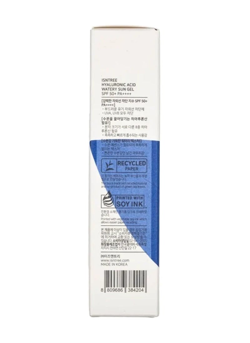 ISNTREE - Hyaluronic Acid Watery Sun Gel SPF50+ PA++++ 50ml - Image 1