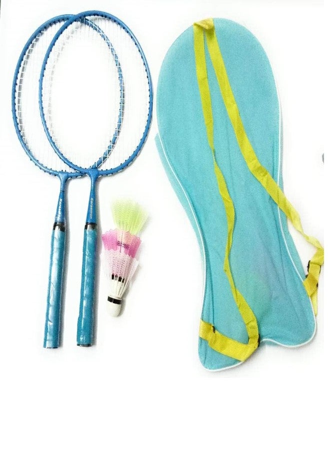 Canbee مجموعة دواسات كانبي جونيور كومبو-5 (مضربان للريشة الطائرة، 3 كرات ريشة بلاستيكية) متعددة الألوان ذات حافة طويلة سهلة اللعب - Image 4