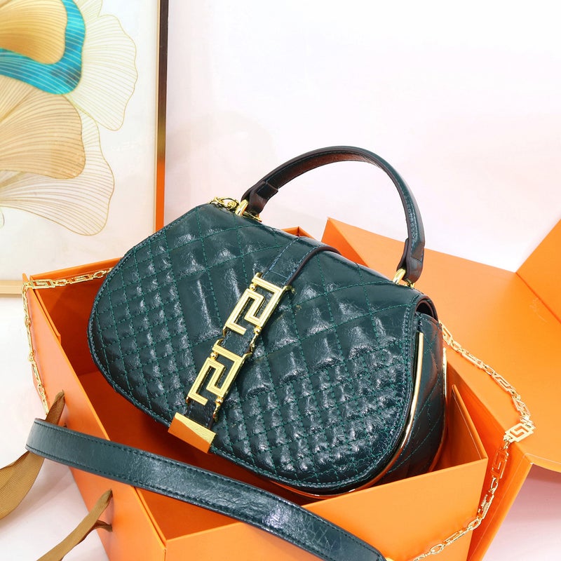 2025 Women'S Handbag, Crossbody Bag, Maze Chain Embroidery, Big Brand Saddle Bag, Chain Shoulder Bag - Image 4