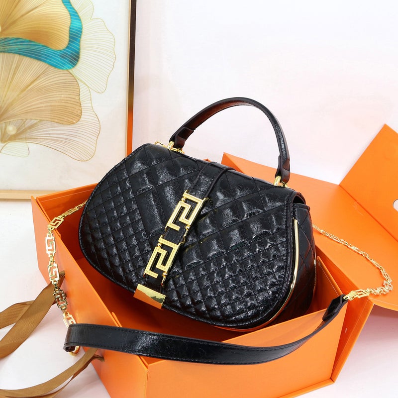2025 Women'S Handbag, Crossbody Bag, Maze Chain Embroidery, Big Brand Saddle Bag, Chain Shoulder Bag - Image 5