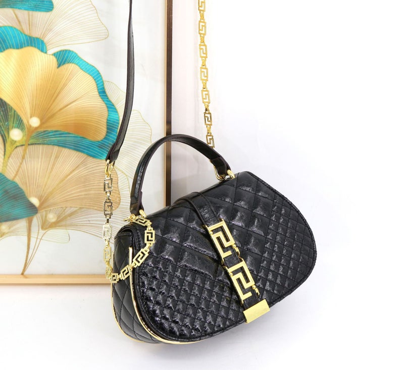 2025 Women'S Handbag, Crossbody Bag, Maze Chain Embroidery, Big Brand Saddle Bag, Chain Shoulder Bag - Image 1