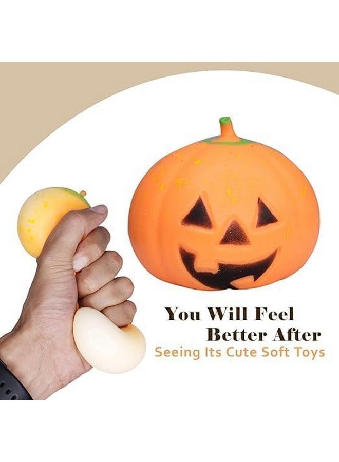 BOXO Squeeze Pinch Funny Squishy Toys for Kids and Adults | Cartoon Shape Soft Stretchy Squishy Toys for Kids Return Gift (Pumpkin) - Image 4