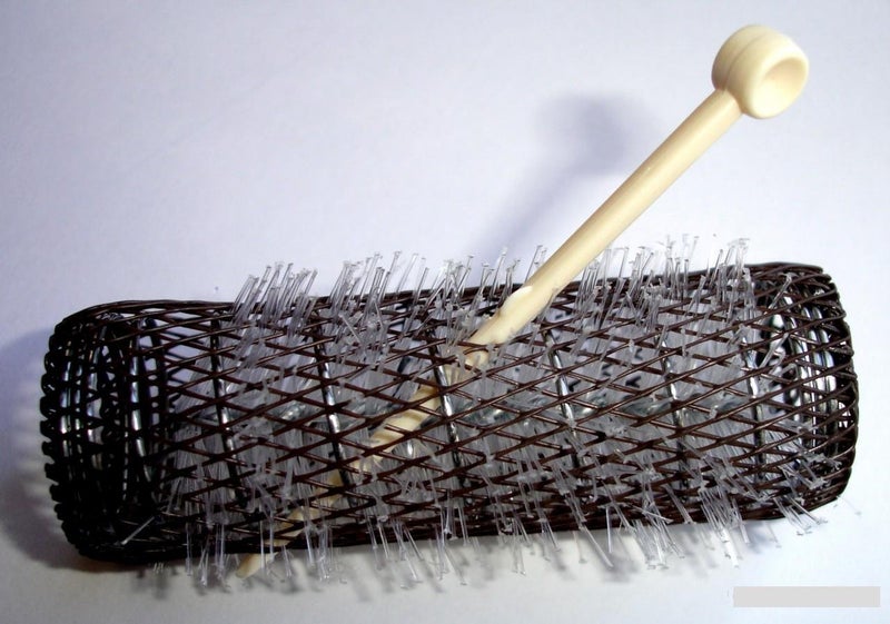 Le Salon 2 Pack Hair Styling Brush Rollers & Pins Hair Curlers 7/8"" X 3"" Bristles (12 Rollers) - Image 3