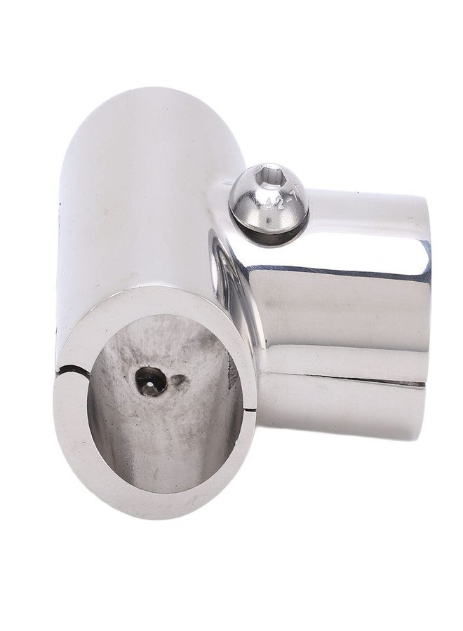 Fydun 90 T Tee Pipe Connector, 1in/25.4mm ID Stainless Steel, Silver, Boat Hand Rail Accessory - Image 3