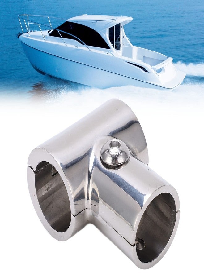 Fydun 90 T Tee Pipe Connector, 1in/25.4mm ID Stainless Steel, Silver, Boat Hand Rail Accessory - Image 5