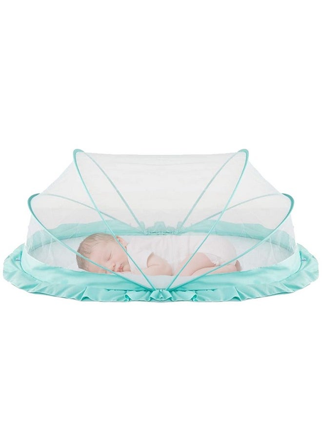 Lifekrafts Safemyles Foldable Baby Mosquito Net, Bottomless Net for Baby, for Safe & Easy Use | Ensures Your Baby's Safe Sleep - (0 to 24 Months) - Ocean Green  - Image 1