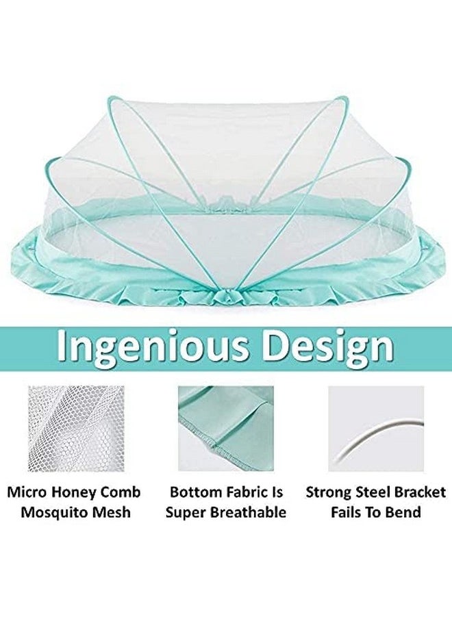 Lifekrafts Safemyles Foldable Baby Mosquito Net, Bottomless Net for Baby, for Safe & Easy Use | Ensures Your Baby's Safe Sleep - (0 to 24 Months) - Ocean Green  - Image 3