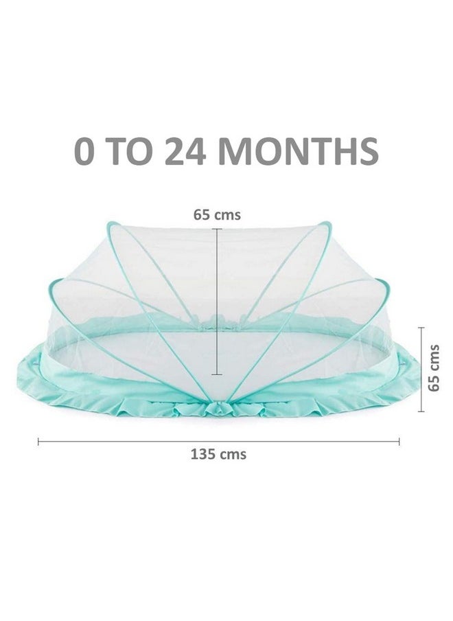Lifekrafts Safemyles Foldable Baby Mosquito Net, Bottomless Net for Baby, for Safe & Easy Use | Ensures Your Baby's Safe Sleep - (0 to 24 Months) - Ocean Green  - Image 2