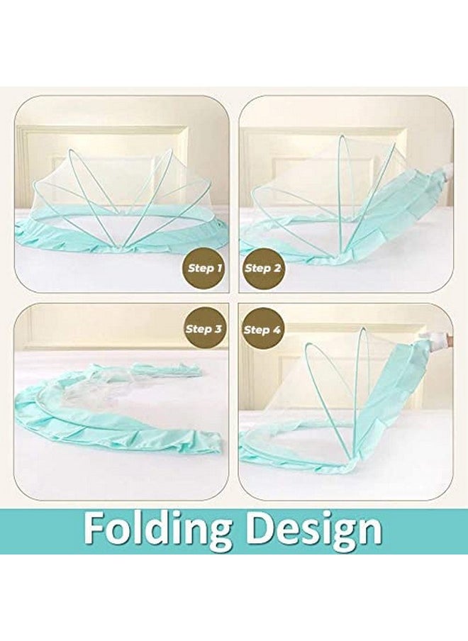 Lifekrafts Safemyles Foldable Baby Mosquito Net, Bottomless Net for Baby, for Safe & Easy Use | Ensures Your Baby's Safe Sleep - (0 to 24 Months) - Ocean Green  - Image 5
