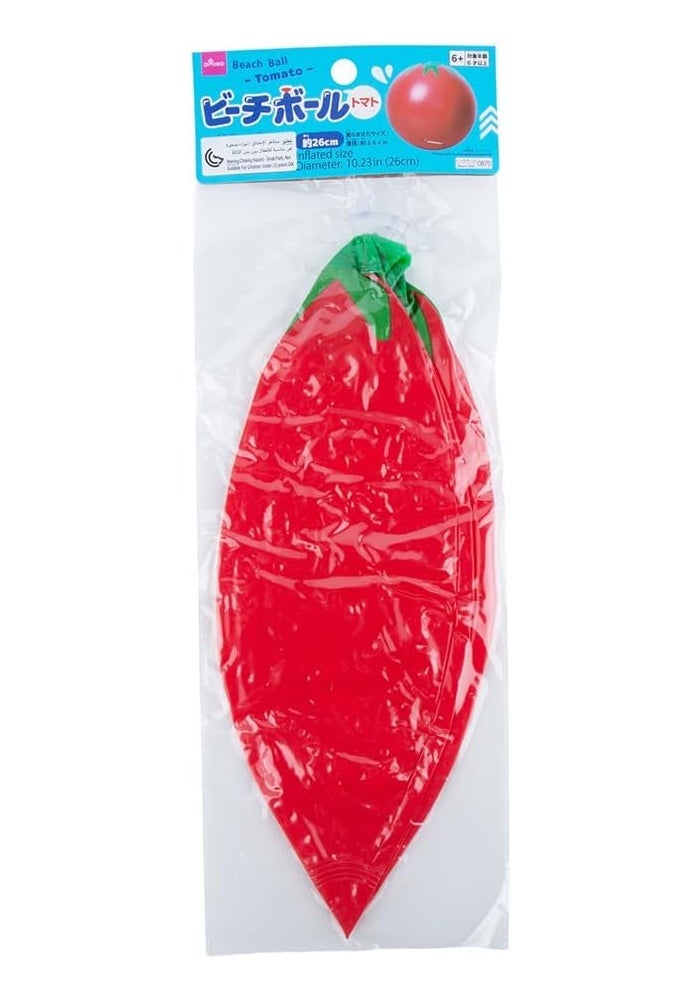 Daiso Tomato Beach Ball - Inflatable Summer Toy (26 cm) - Fun for Outdoor & Pool Play - Image 3