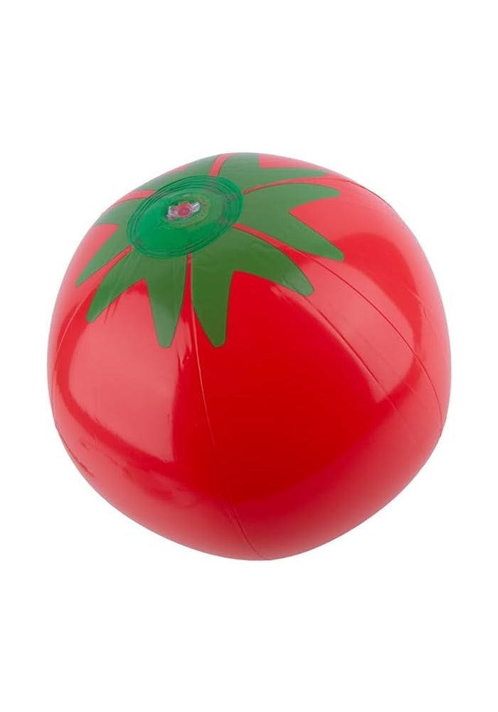 Daiso Tomato Beach Ball - Inflatable Summer Toy (26 cm) - Fun for Outdoor & Pool Play - Image 1