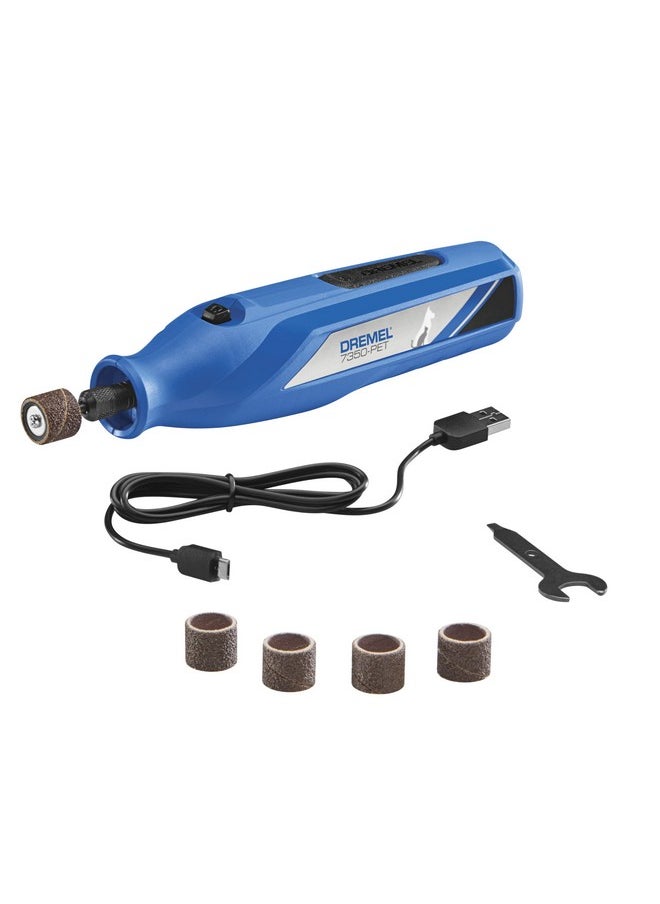 درمل ماكينة قص أظافر الحيوانات الأليفة والكلاب 7350-PET 4V من Dremel، ماكينة قص أظافر آمنة وسهلة الاستخدام، مجموعة احترافية للعناية بالحيوانات الأليفة - تعمل على الكلاب والقطط الكبيرة والمتوسطة والصغيرة  - Image 1