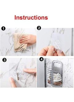 HEBEZON HEBEZON Wall Mounted Bathroom Hanging Mesh Laundry Basket Toiletry Organization Washing Bin Home Portable Magic Sticker Plastic Laundry Hamper Bag for Bathroom Dirty Clothes 1  - Image 4