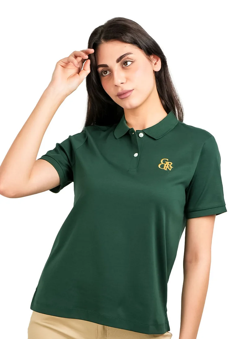 GIORDANO Women Cotton Interlock Liquid Touch Polo