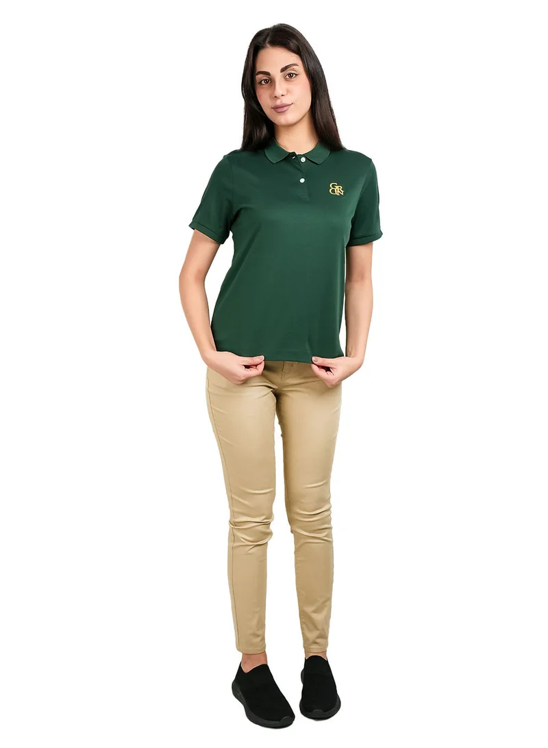 GIORDANO Women Cotton Interlock Liquid Touch Polo
