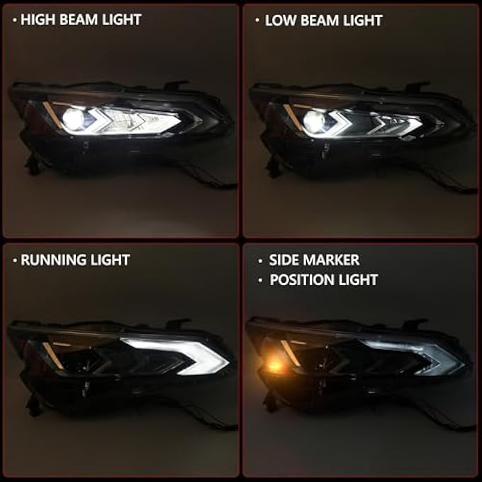 Huray مجموعة مصابيح أمامية LED مناسبة لسيارة نيسان ألتيما 2019-2022، مصباح أمامي بروجيكتور يمين، مصباح أمامي LED DRL طراز Oe بديل لـ Ni2503266 جانب الراكب الأيمن Nial0001 - Image 3