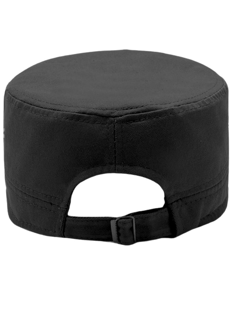 SARAOONT Unisex Cadet Cap Flat Top Adjustable Military Style Hat for Men and Women Casual Outdoor Wear - Image 4