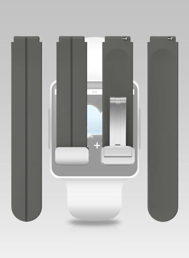 Adjustable Magnetic Silicone Watch Strap – Compatible with 38/40/41/42mm Smartwatches – Sporty Design – Multi-Color - Image 2