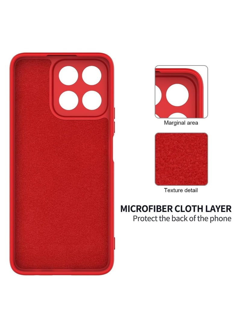 Case Compatible with Honor X7c Honor 200 Liquid Silicone Soft TPU Case with Microfiber Cloth Layer Anti-Fingerprint Shockproof Cover - Image 4