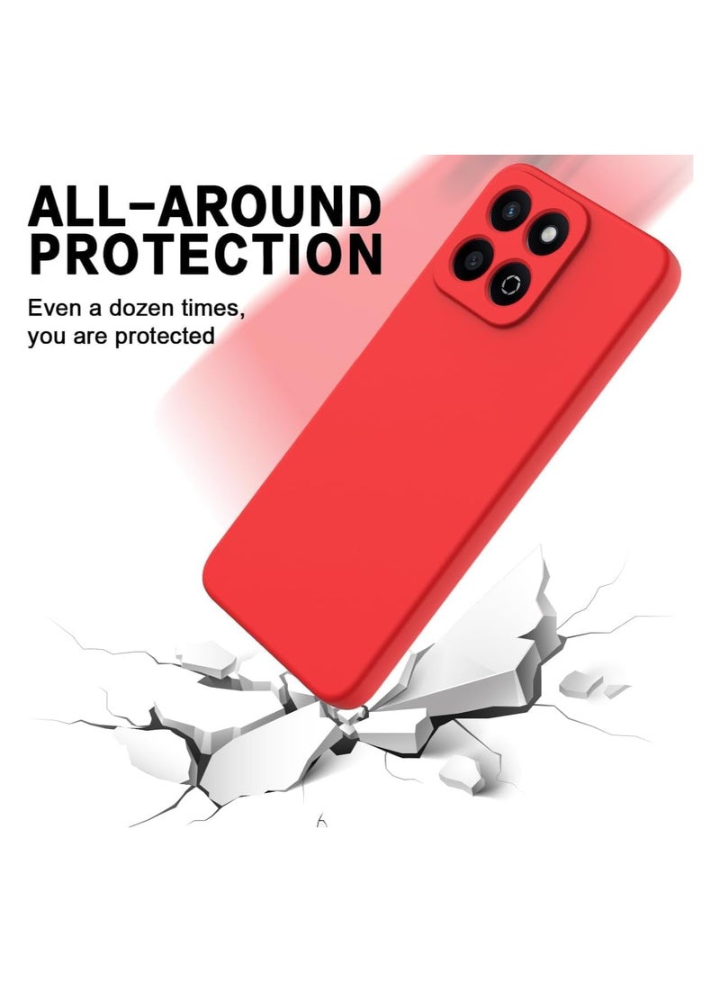 Case Compatible with Honor X7c Honor 200 Liquid Silicone Soft TPU Case with Microfiber Cloth Layer Anti-Fingerprint Shockproof Cover - Image 3