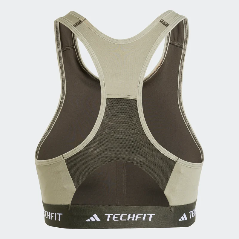 Adidas TECHFIT Medium-Support High-Neck Colorblock Bra