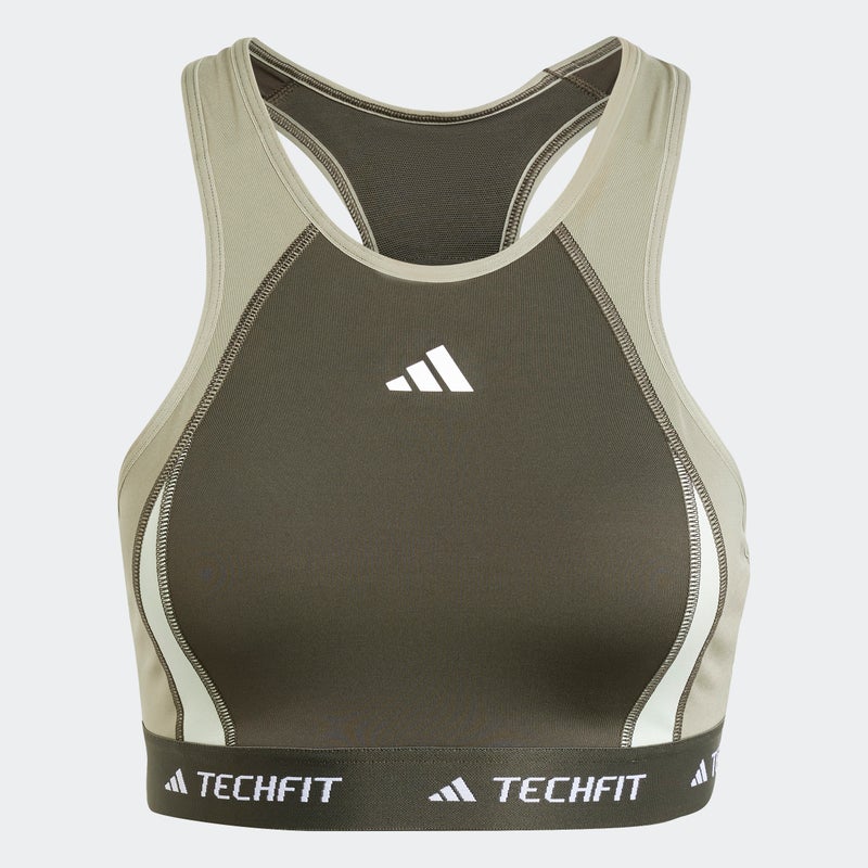 اديداس حمّالة صدر Techfit Medium-Support High-Neck Colorblock - Image 1