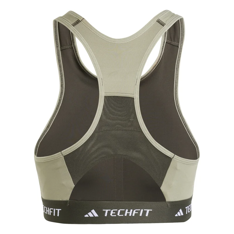 Adidas TECHFIT Medium-Support High-Neck Colorblock Bra