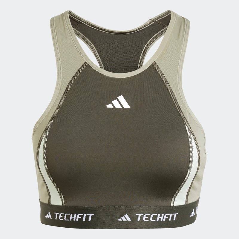 اديداس حمّالة صدر Techfit Medium-Support High-Neck Colorblock - Image 3