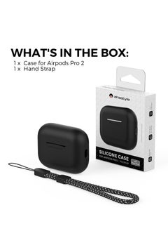 Ahastyle AirPods Pro 2 Case Silicone Protective Cover [Front LED Visible] Compatible with AirPods Pro 2nd Generation (BLACK)  - Image 3