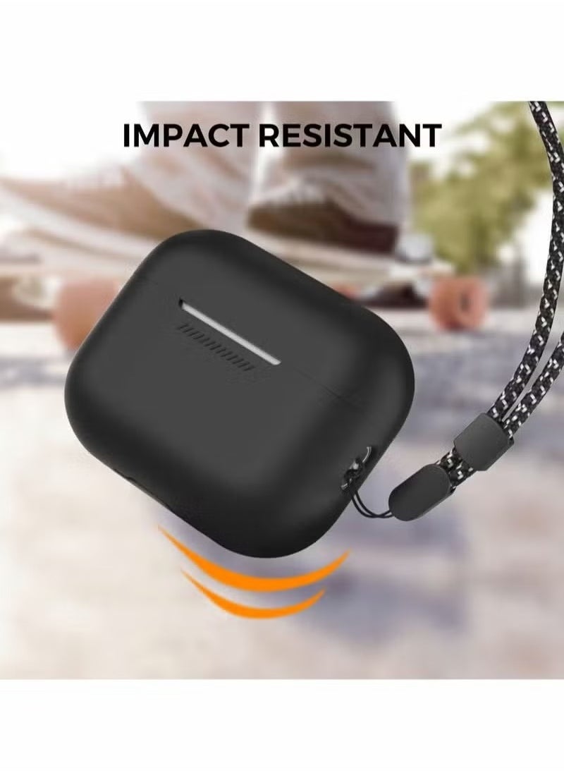 Ahastyle - AirPods Pro 2 Case Silicone Protective Cover [Front LED Visible] Compatible with AirPods Pro 2nd Generation (BLACK) - Image 1