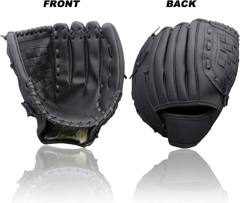 Aoutacc Baseball Gloves Softball Glove,12.5 Player Preferred Wear-Resistant PU Material Thicken Softball Fielding Glove,Left Hand Gloves Right Hand Throw for Youth Adult - Image 4