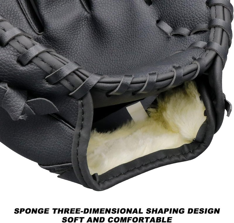 Aoutacc Baseball Gloves Softball Glove,12.5 Player Preferred Wear-Resistant PU Material Thicken Softball Fielding Glove,Left Hand Gloves Right Hand Throw for Youth Adult - Image 5