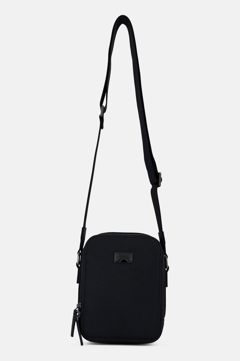 CERRUTI 1881 Men Brand Logo Crossbody Bag, Black  - Image 1