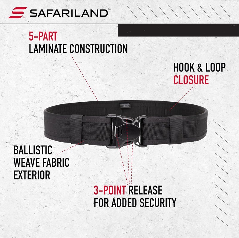Bianchi 7200 Duty Belt, Fits 2.25'' (58 MM), 52-58, Black - Image 4
