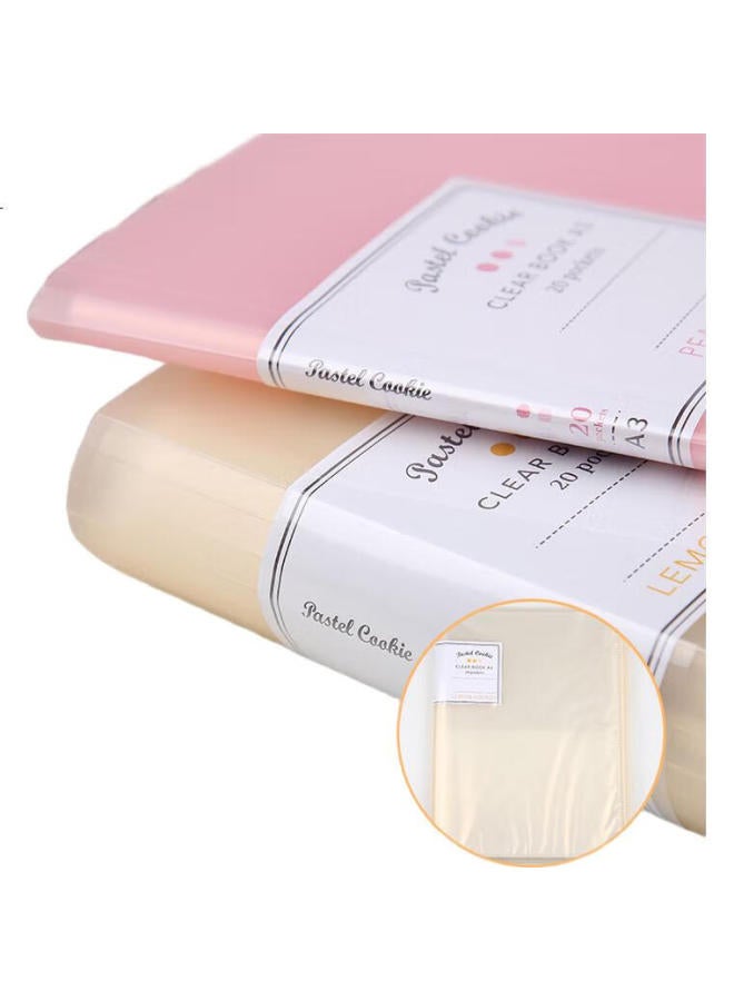 Kokuyo A3 Document Folder, Foldable File Organizer, Pastel Cookie Design, Student Exam Paper Holder, Yellow, 20 Pockets, 1 Piece, Wsg-Cbcw28Y - Image 2