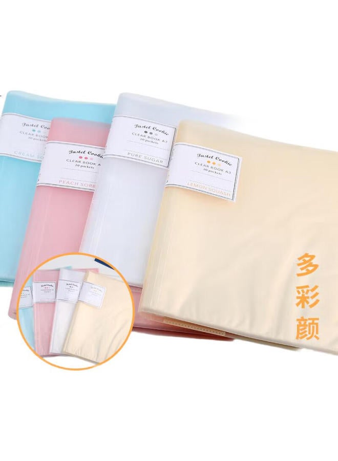 Kokuyo A3 Document Folder, Foldable File Organizer, Pastel Cookie Design, Student Exam Paper Holder, Yellow, 20 Pockets, 1 Piece, Wsg-Cbcw28Y - Image 3