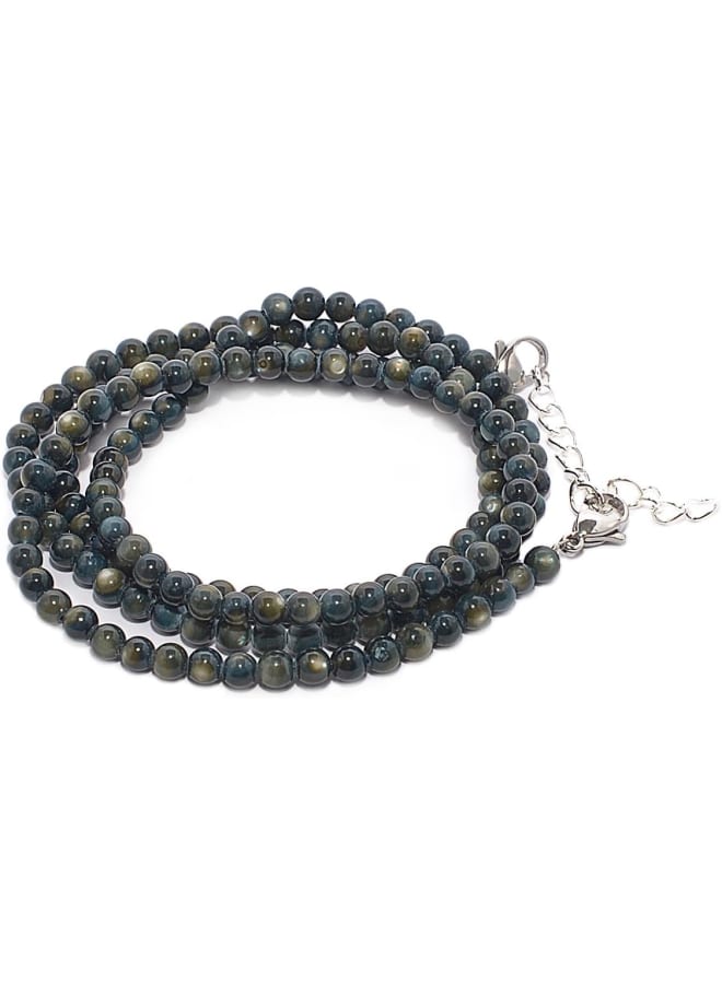rainbow safety Women's Bracelet Multi Round Natural Stones Agate Amethyst Tiger Eye Amazonite Quartz Lapis Lazuli Jasper BR - Image 1
