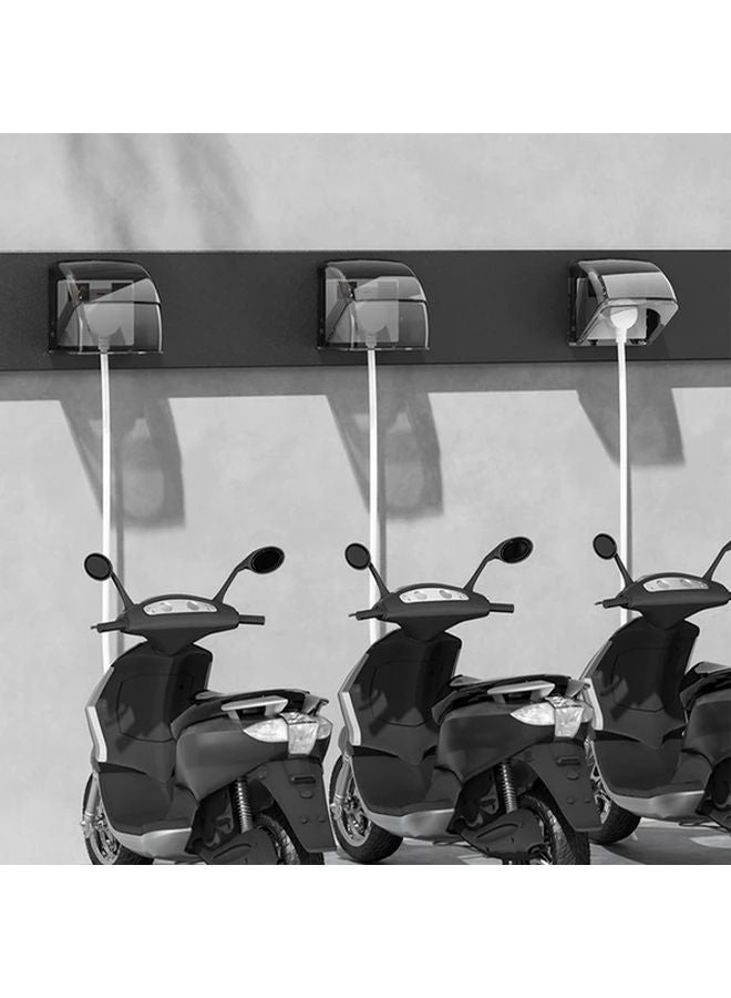 White Waterproof Outdoor Electrical Outlet Cover Rainproof Plug Protector Box - Image 3