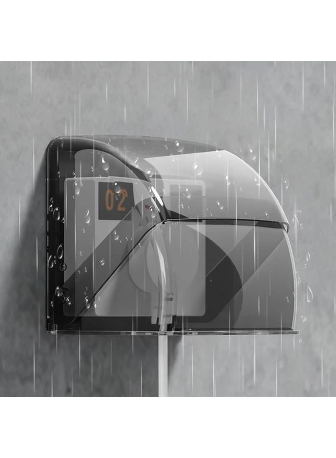 White Waterproof Outdoor Electrical Outlet Cover Rainproof Plug Protector Box - Image 2