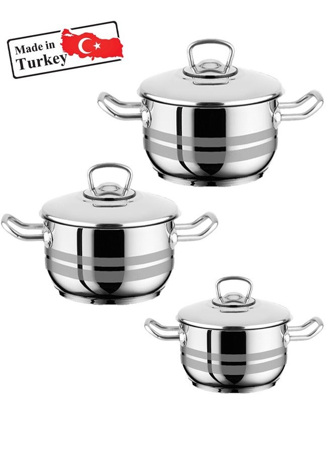 Top Chef 6 Piece Turkish Stainless Steel Cookware Set  - Image 1