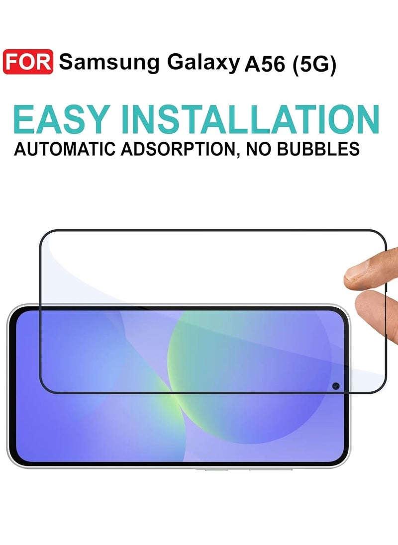 YoYoTech Samsung A56 Screen protector Edge to Edge Full Screen Coverage Anti Scratch Tempered Glass Film for Samsung Galaxy A56 5G(2025) 6.7 Inch.  - Image 4