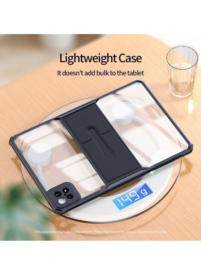 general Case Compatible with Xiaomi Pad 6S Pro 12.4 inch Case, Airbags Shockproof Protective Sleeve Tablet Case Transparent Cover with Stand Holder - Image 2