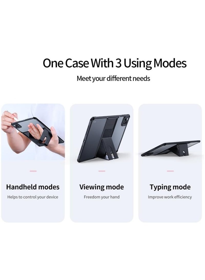 general Case Compatible with Xiaomi Pad 6S Pro 12.4 inch Case, Airbags Shockproof Protective Sleeve Tablet Case Transparent Cover with Stand Holder - Image 3