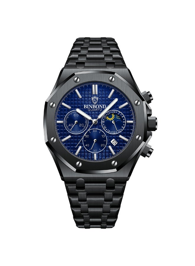 Men's Multifunctional Luminous Waterproof Quartz Watch