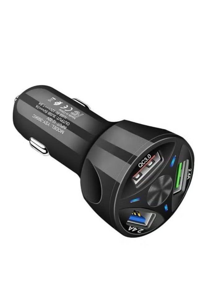 JAJEEK Universal 55W Car Charger – QC3.0 + PD 20W Fast Charging, 3 USB Ports, 12V/24V Lighter Adapter – High-Speed, Multi-Device Charging for Smartphones & Tablets, Compact & Travel-Friendly - Image 2