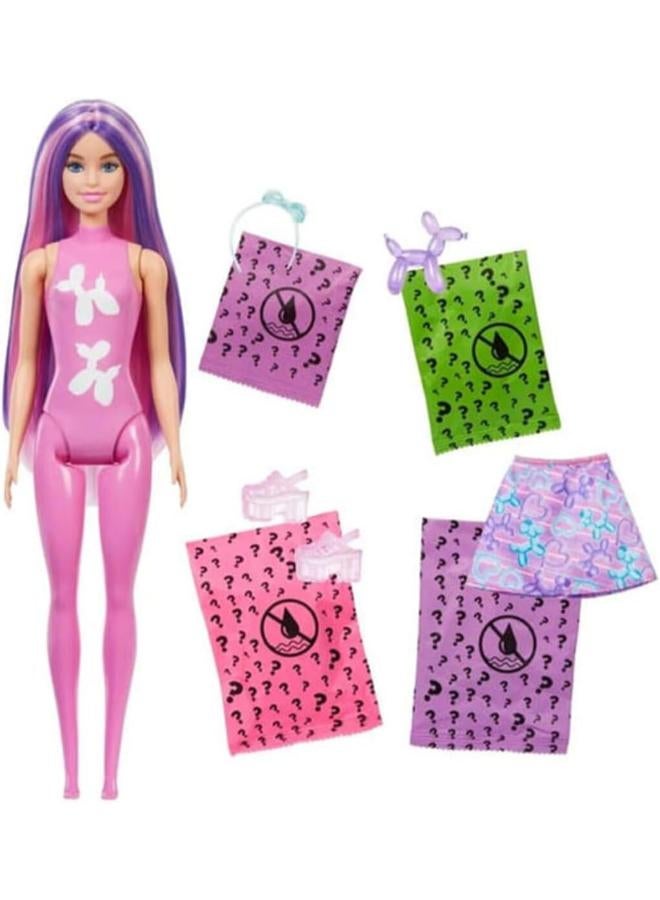 Barbie Color Reveal Doll & Accessories, Balloon Animals Series, 6 Surprises Include Color Change & Mini Balloon Animal (Styles May Vary), JFV58 - Image 2