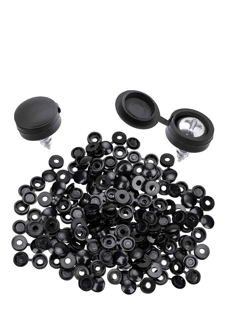 KNP - KNP Gypsum Caps For Drywall Screws Screw Covers Caps Plastic Hole Plugs Screw Protection Covers Dark Brown - Image 1