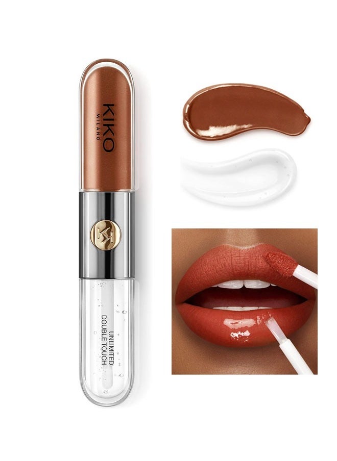 KIKO MILANO Unlimited Double Touch Lipstick-Long Lasting Makeup Retention Lips Tint Liquid Lipsticks Waterproof Non-Stick Cup Lipgloss #127  - Image 4
