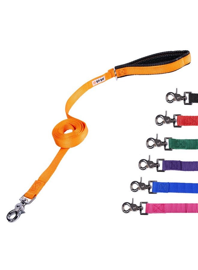 GOGO Pet Products 3/4-Inch Wide Comfy Nylon Dog Leash, 6-Feet Long, Orange - Image 1